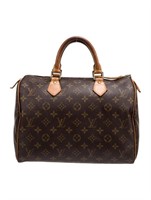 Louis Vuitton Brown Canvas Lv Monogram Top Hdl Bag