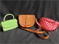 3 designer-style purses