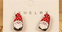 Valentines gnomes earrings pair