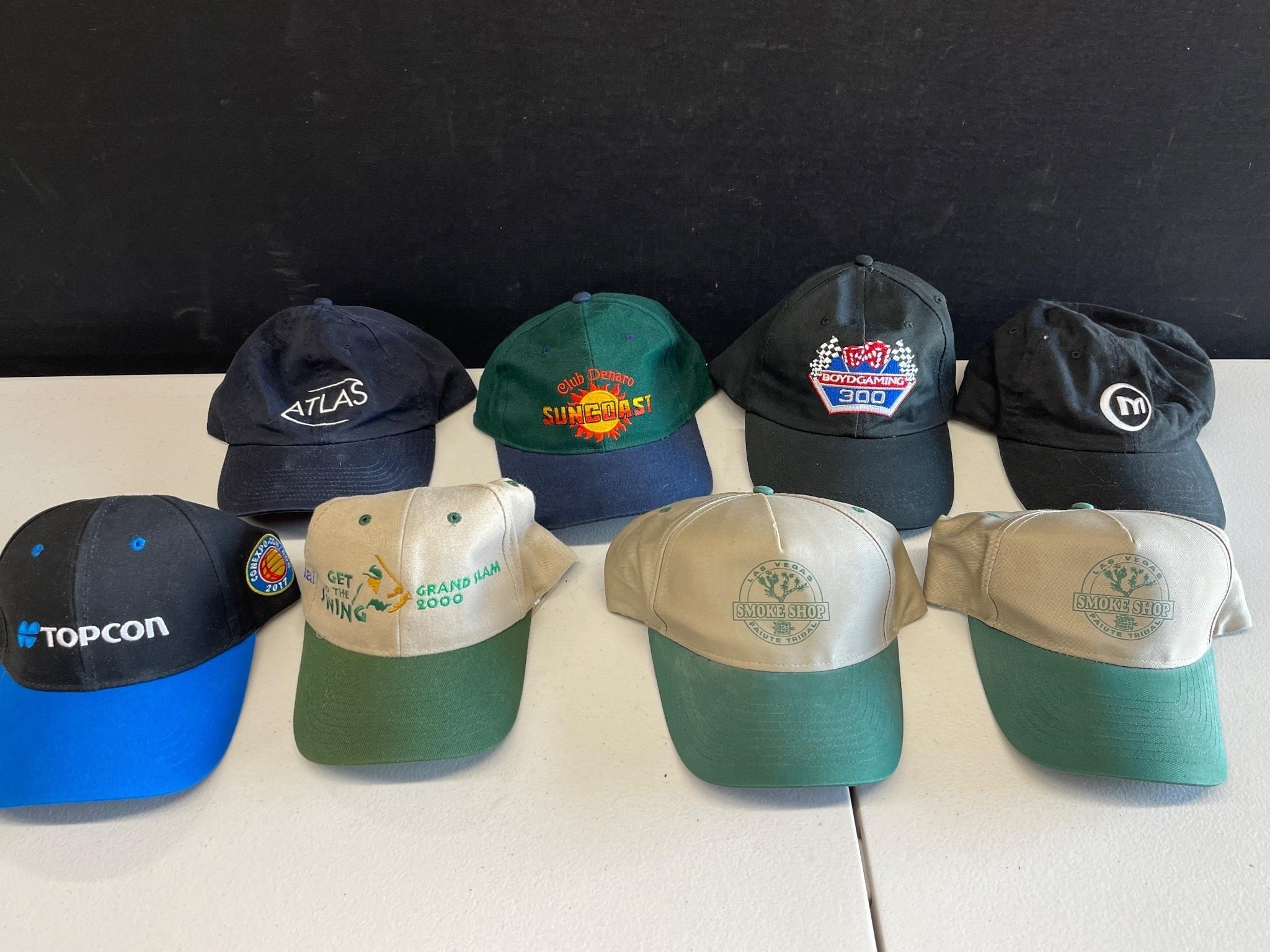 9 MISC. COLLECTABLE BALLCAPS