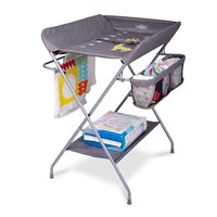 Portable Changing Table w/Storage Organizer Grey