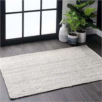 nuLOOM Rigo Jute Area Rug  3x5  Off-white