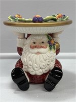 Santa holding a Candle plate
