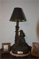 Ornate Wooden Table Lamp 23"