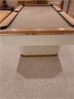Pool table, billiard balls, cues, & more. Basement