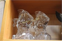LARGE GLASS FISH BOOKENDS