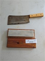 j.a. henckels meat cleaver and shaping stone