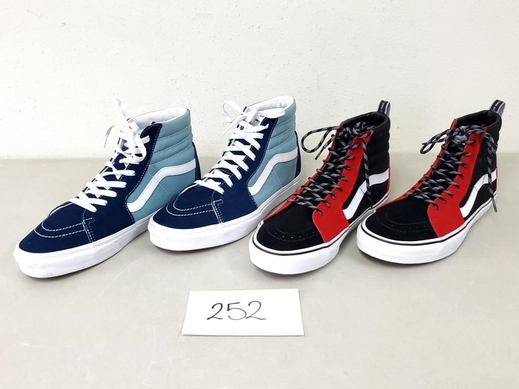 2 Vans Sk8-Hi Off The Wall Sneakers - 10.5 / 12