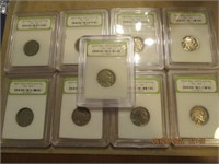 Lot of 9 Indian Head/Buffalo Nickle 1913-1938