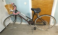 WOMENS PINK HUFFY 314 ROAD BIKE W/ BASKET