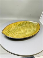 Laurie Rolland pottery dish - signed - 16" long