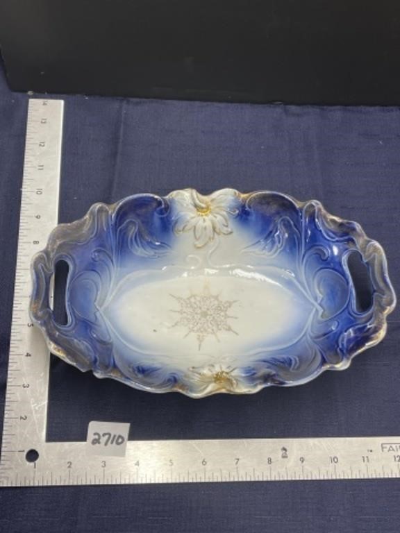 Antique blue white dish