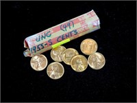 Roll 1955-S Lincoln cents, 49 pcs.,