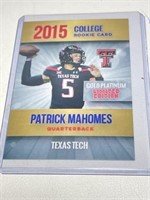 Patrick Mahomes 2015 Rookie Phenoms College
