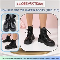 NON-SLIP SIDE ZIP MARTIN BOOTS (SIZE: 7.5)