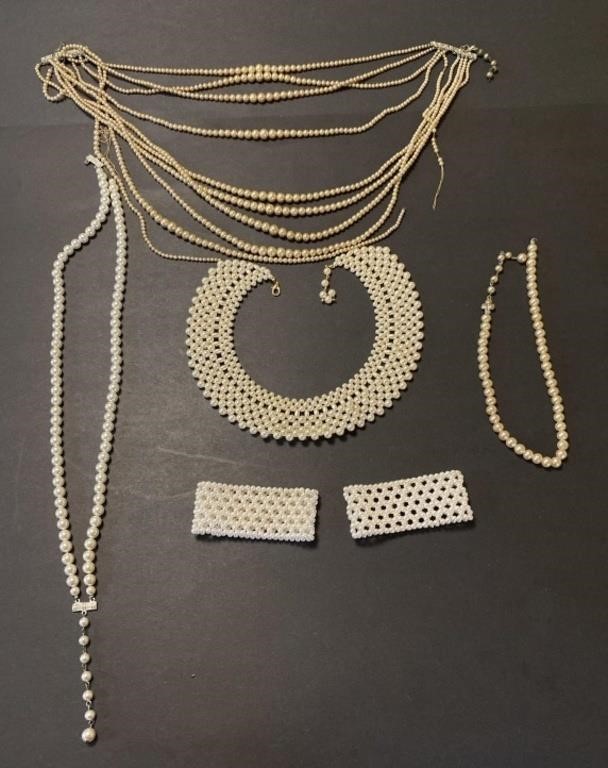 Faux Pearl Statement Necklaces and Collar Style