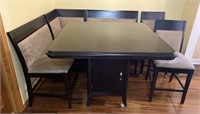 Booth Style Dining Table and Chair Set,