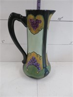 Hand painted pitcher, 12" high