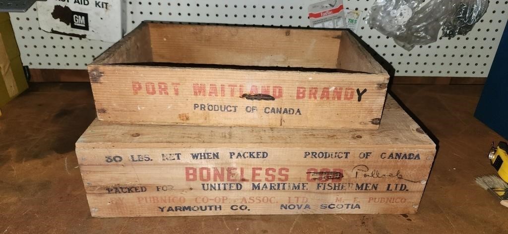 Lot of 2 Local Fish Crates