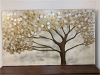 Golden Tree Print on Canvas 60"W x 36"H