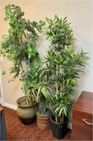Qty (3) Misc. Artificial Trees 4ft-6ft H