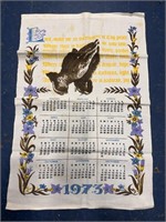 1973 Religious Cloth Calendar
