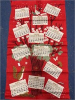 1960 Cloth Calendar