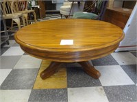SOLID OAK WOOD ROUND COFFEE TABLE