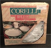 IN BOX CORELLE HOLIDAY SET SERVICE FOR 4