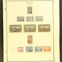 Ecuador Stamps Mint Hinged and Used on pages in