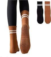 3 pairs (Grey, Brown, White) - JCZANXI Yoga Socks