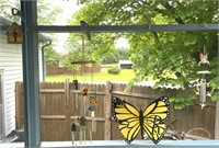 Garden/Patio Lot:  Wood Butterfly, Birdhouses,
