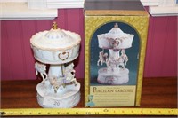 Classic Treasures Porcelain Carosel Music Box
