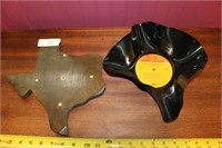 Vintage Record Bowl & Texas Cut Out