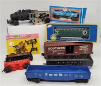 Mixed Lot of Model Railroad Freight Cars, Engine 8
