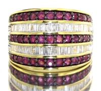 Channel Set 2.00 ct Ruby & Baguette Diamond Ring