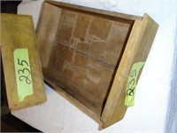 2 wood boxes