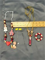 Anklets & holiday necklace - misc