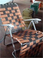Folding aluminum frame lounge chair