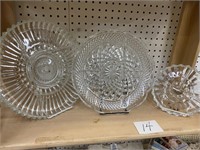 3 GLASS DIVIDED SERVING DISHES