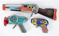 Vintage Tin Litho Toy Guns