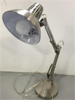 Intertek mobile silver desk lamp