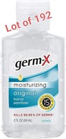 Lot of 192 - Germ-X - Sanitizer - Moisturizing Gel