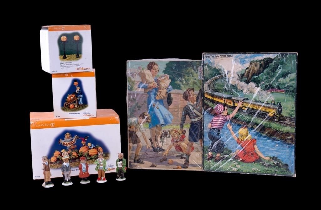 Early puzzles, Department 56, and Franklin Mint