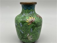 Miniature Green Cloisonné Vase