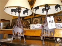 (2) Moose Lamps