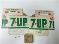 7-Up  NOS Starr X Opener & 2 Bottle Carriers