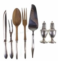 (7pc) Weighted Sterling Silver Serving Utensils