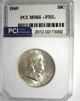 1948 Franklin MS65+ FBL LISTS $185