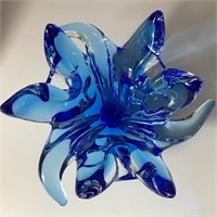 BLUE CHALET / LORRAINE ART GLASS